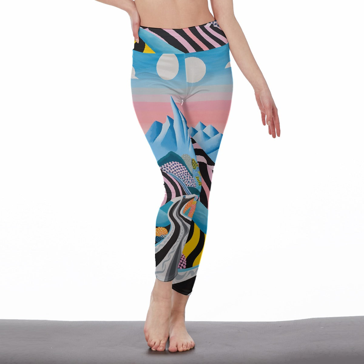 All-Over Print Women's High Waist Leggings | Side Stitch Closure