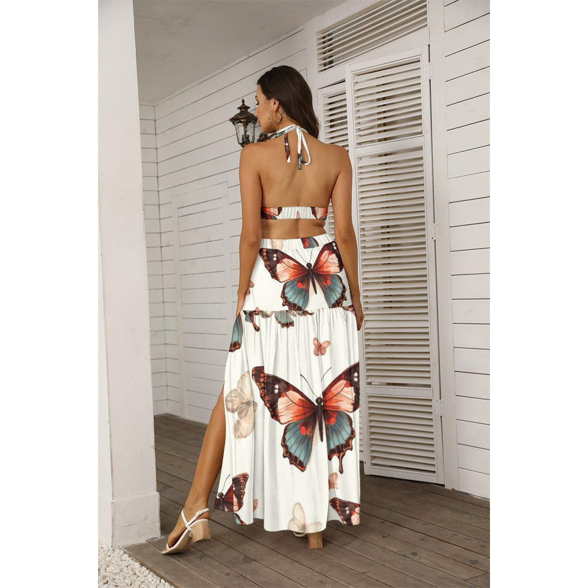 All-Over Print Women's Tie Back Wrap Dress