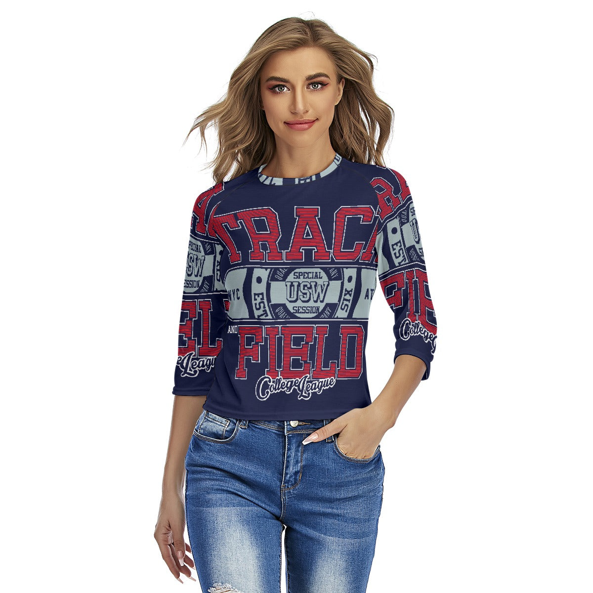 All-Over Print Women's Raglan Sleeves T-shirts