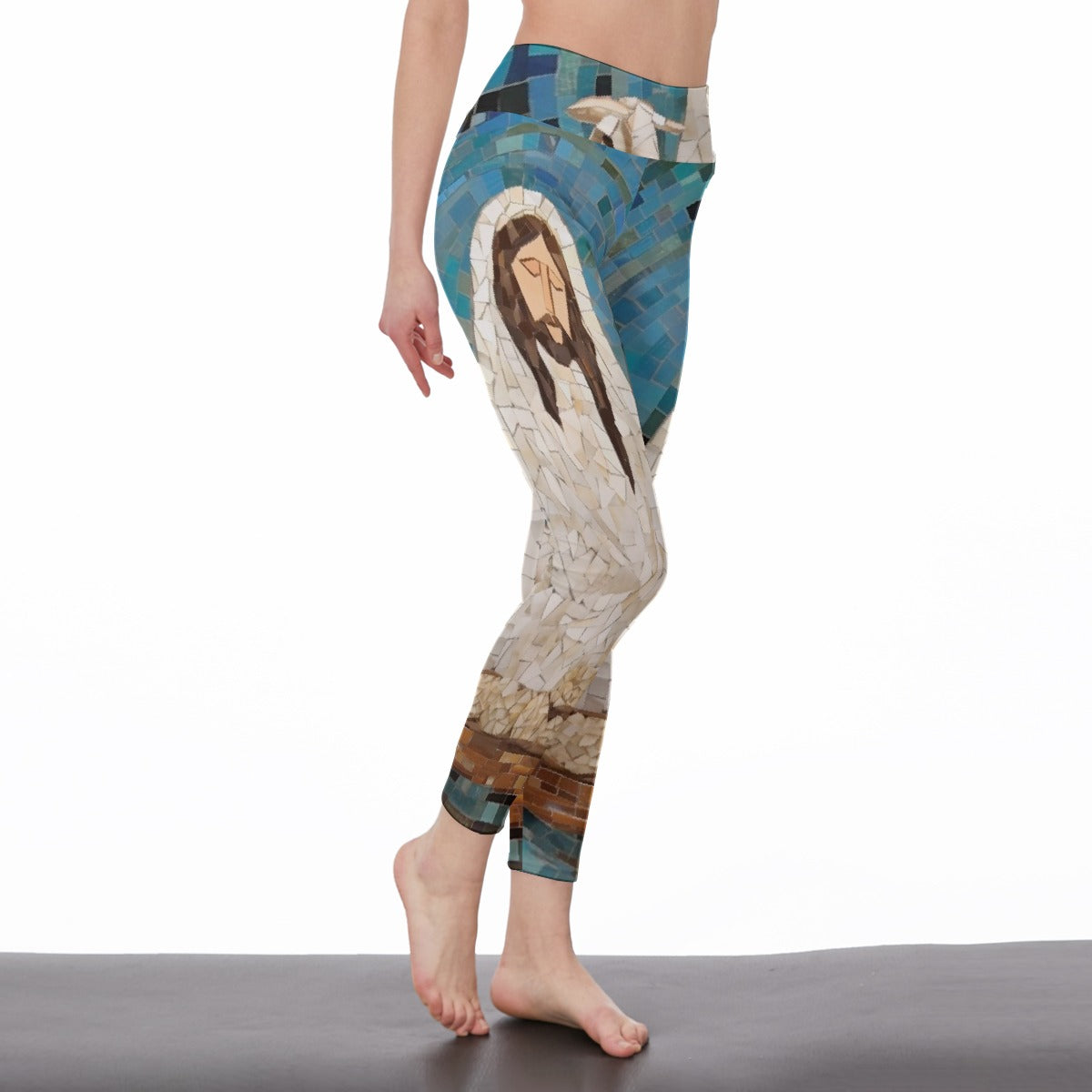 All-Over Print Women's High Waist Leggings | Side Stitch Closure