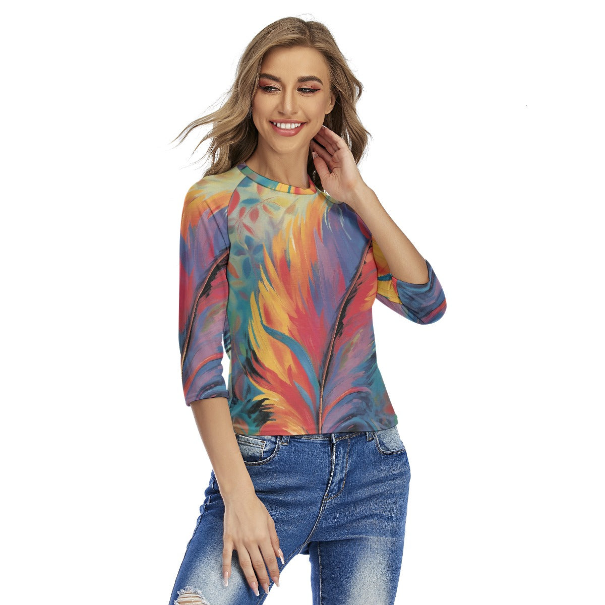 All-Over Print Women's Raglan Sleeves T-shirts