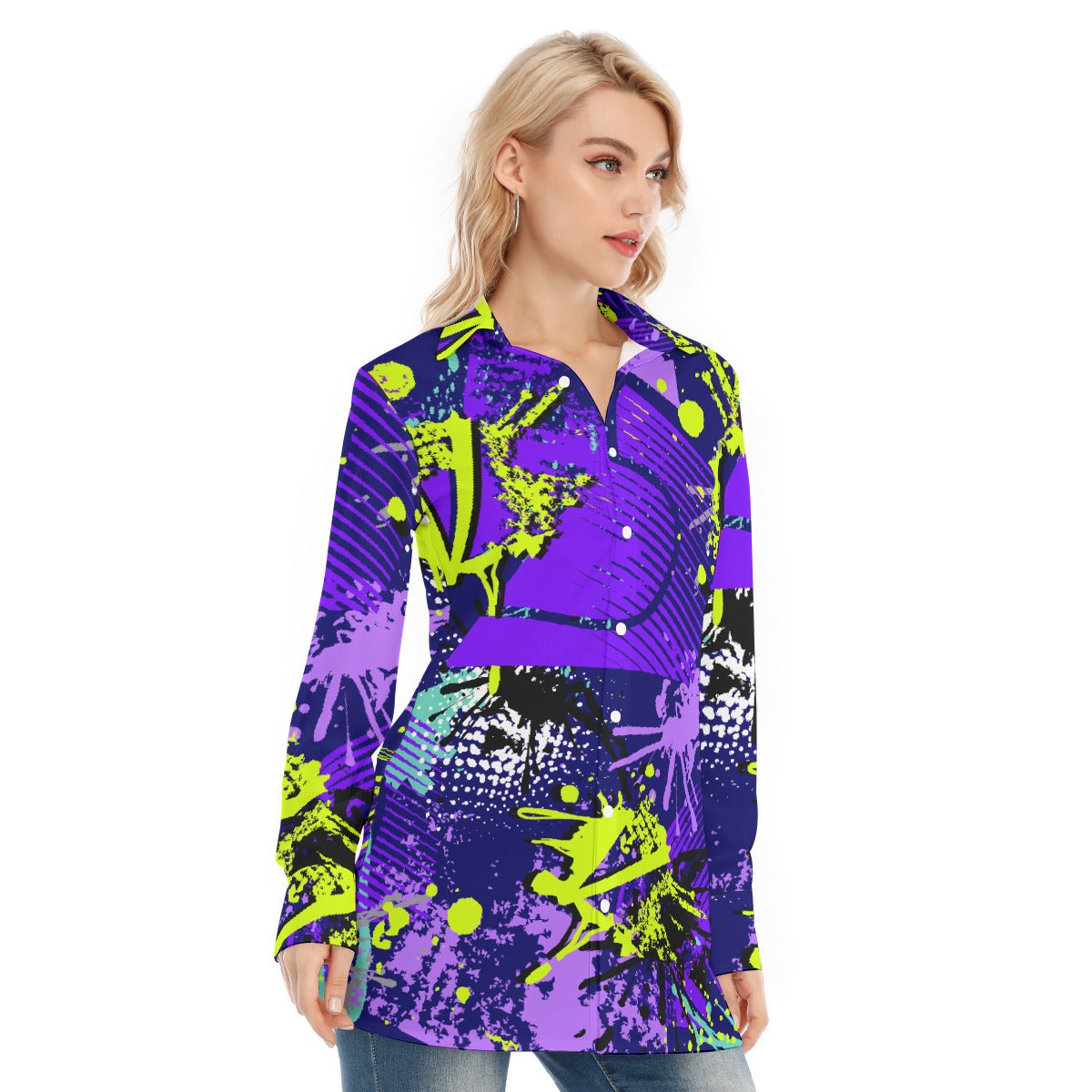 All-Over Print Women's Long Shirt