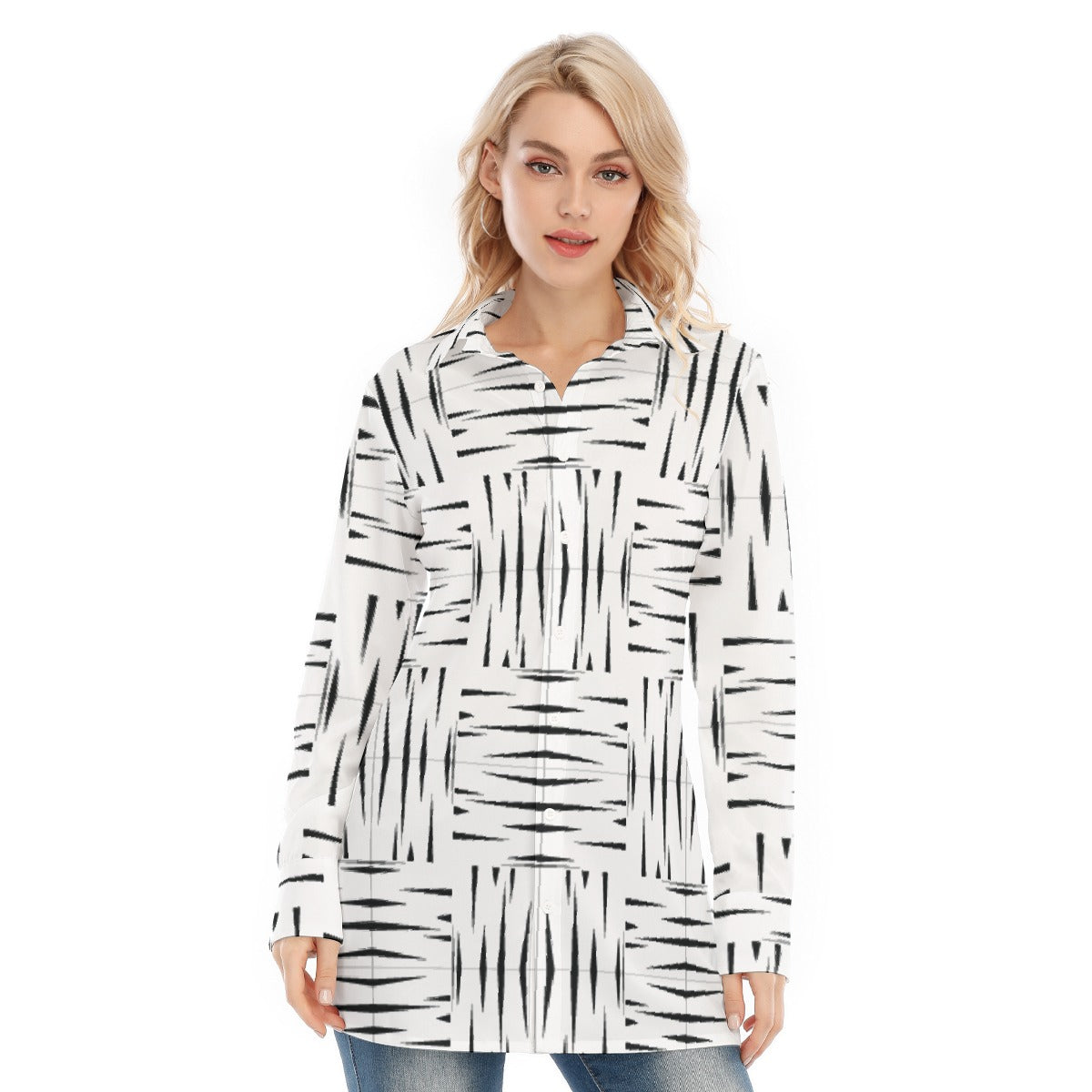 All-Over Print Women's Long Shirt