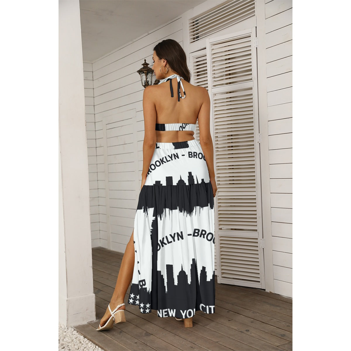 All-Over Print Women's Tie Back Wrap Dress