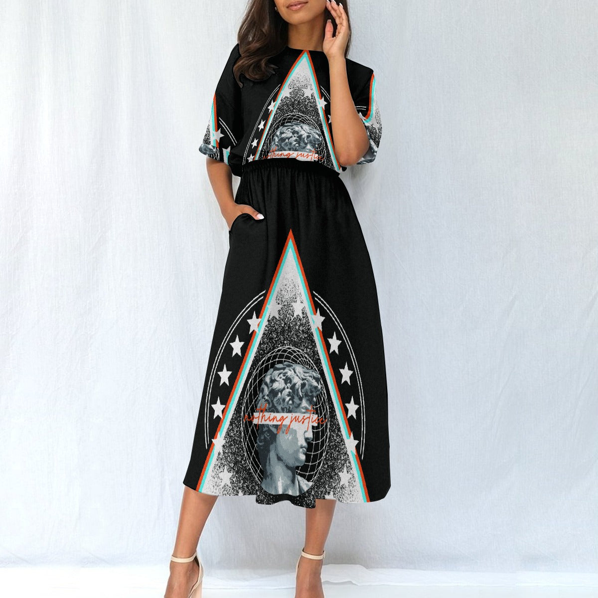 All-Over Print Women's Elastic Waist Dress