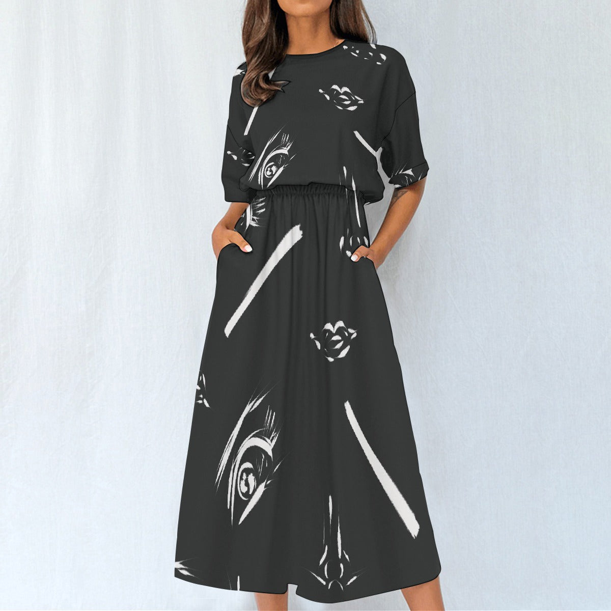 All-Over Print Women's Elastic Waist Dress