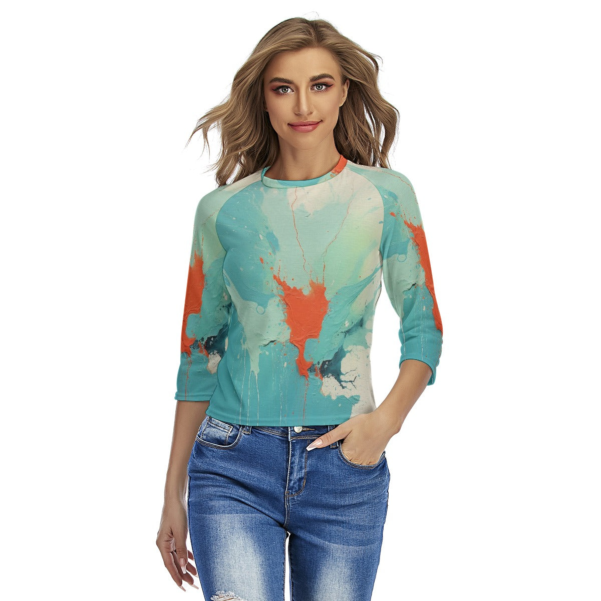 All-Over Print Women's Raglan Sleeves T-shirts