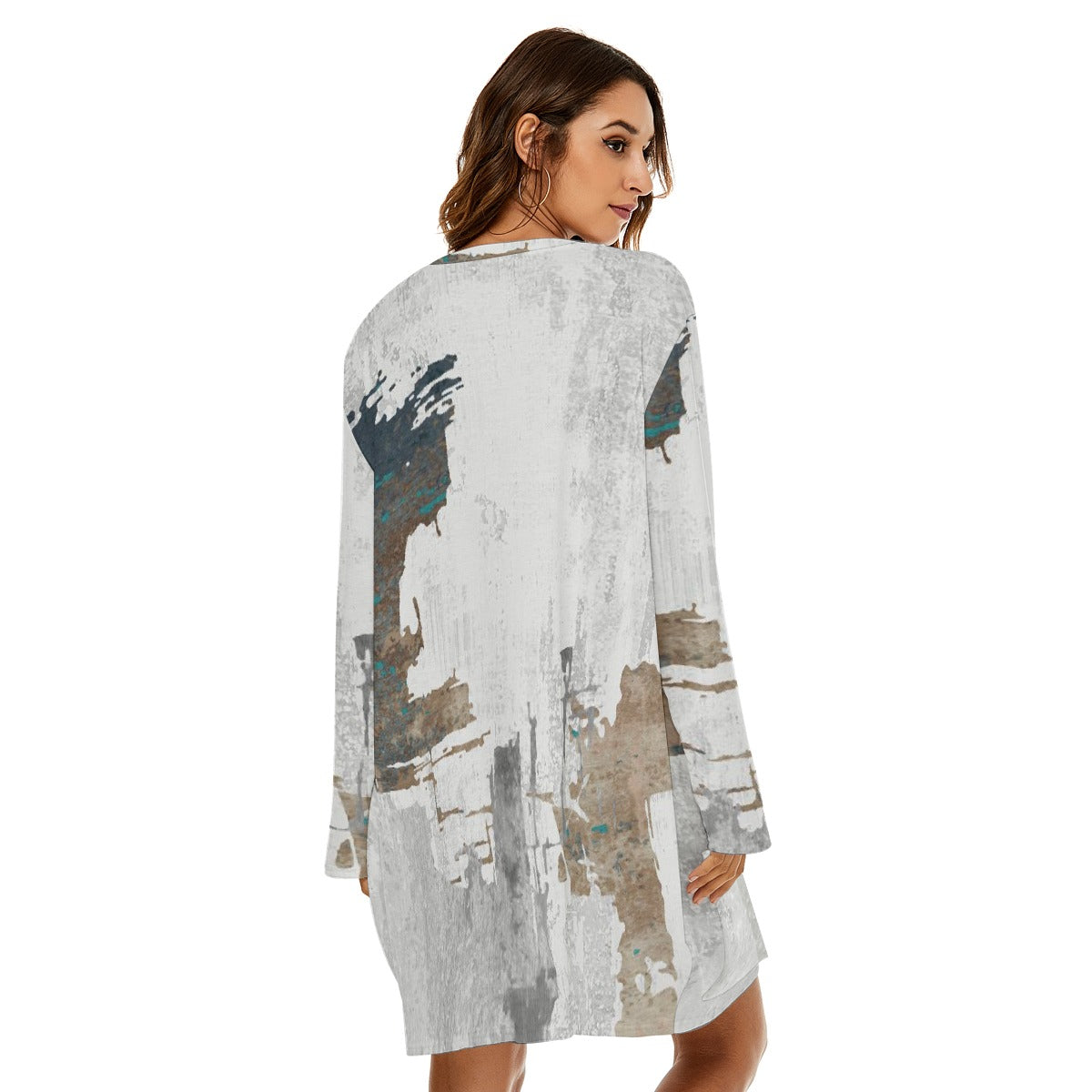 All-Over Print  Women's Loose Crew Neck Dress