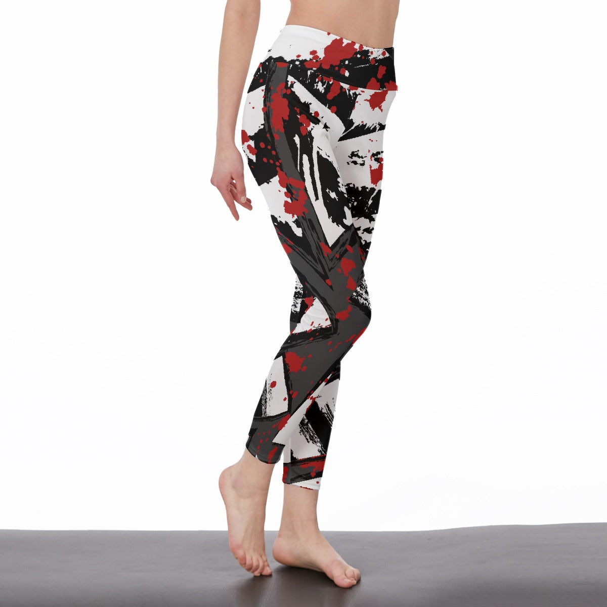 All-Over Print Women's High Waist Leggings | Side Stitch Closure