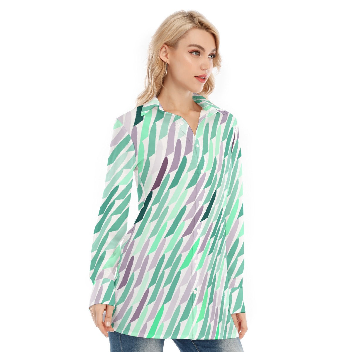 All-Over Print Women's Long Shirt