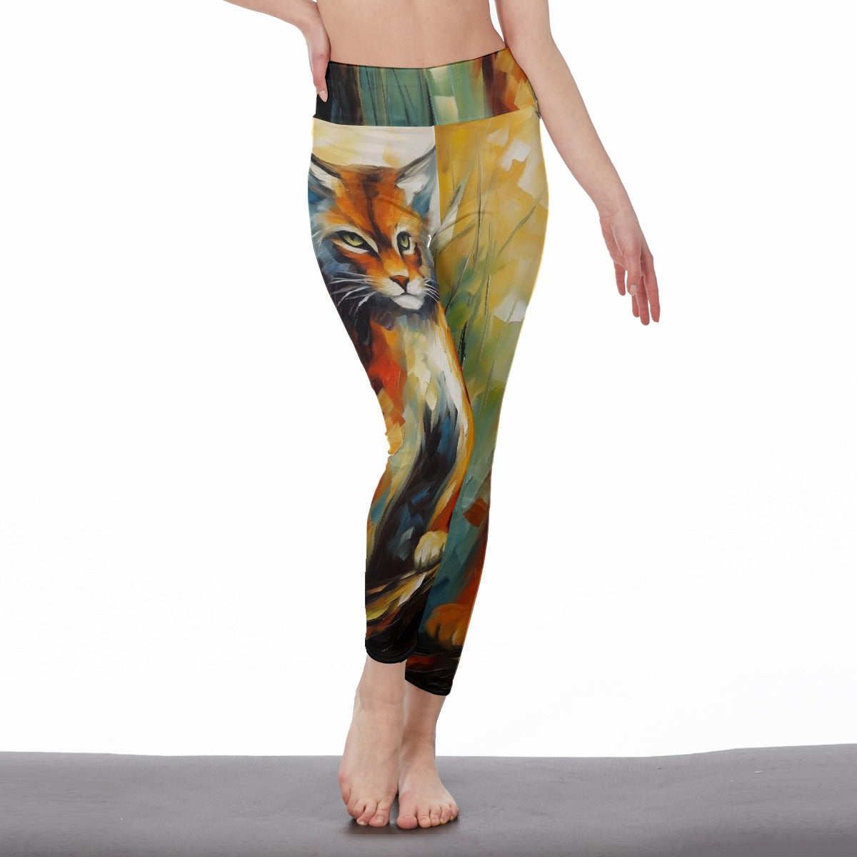 All-Over Print Women's High Waist Leggings | Side Stitch Closure