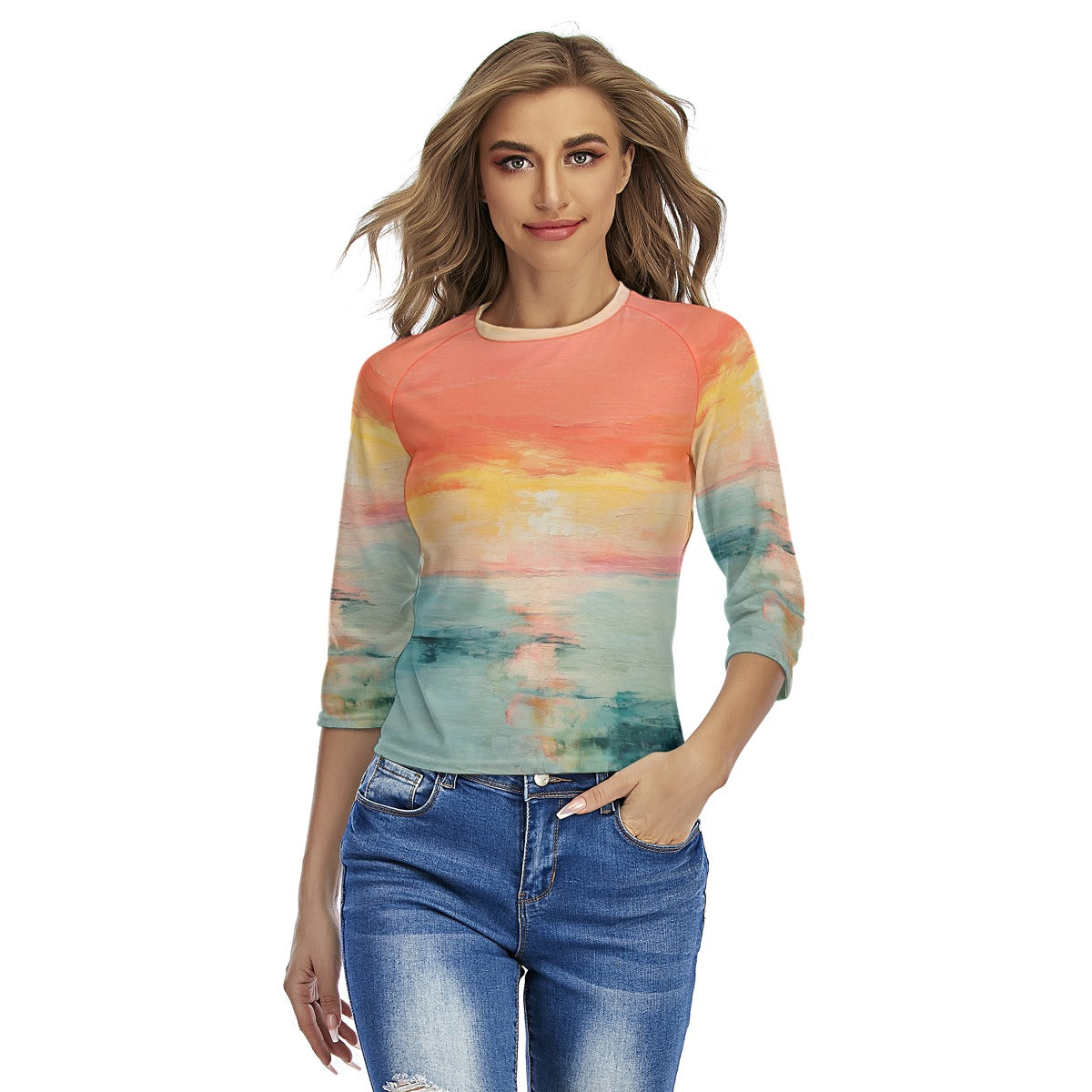 All-Over Print Women's Raglan Sleeves T-shirts