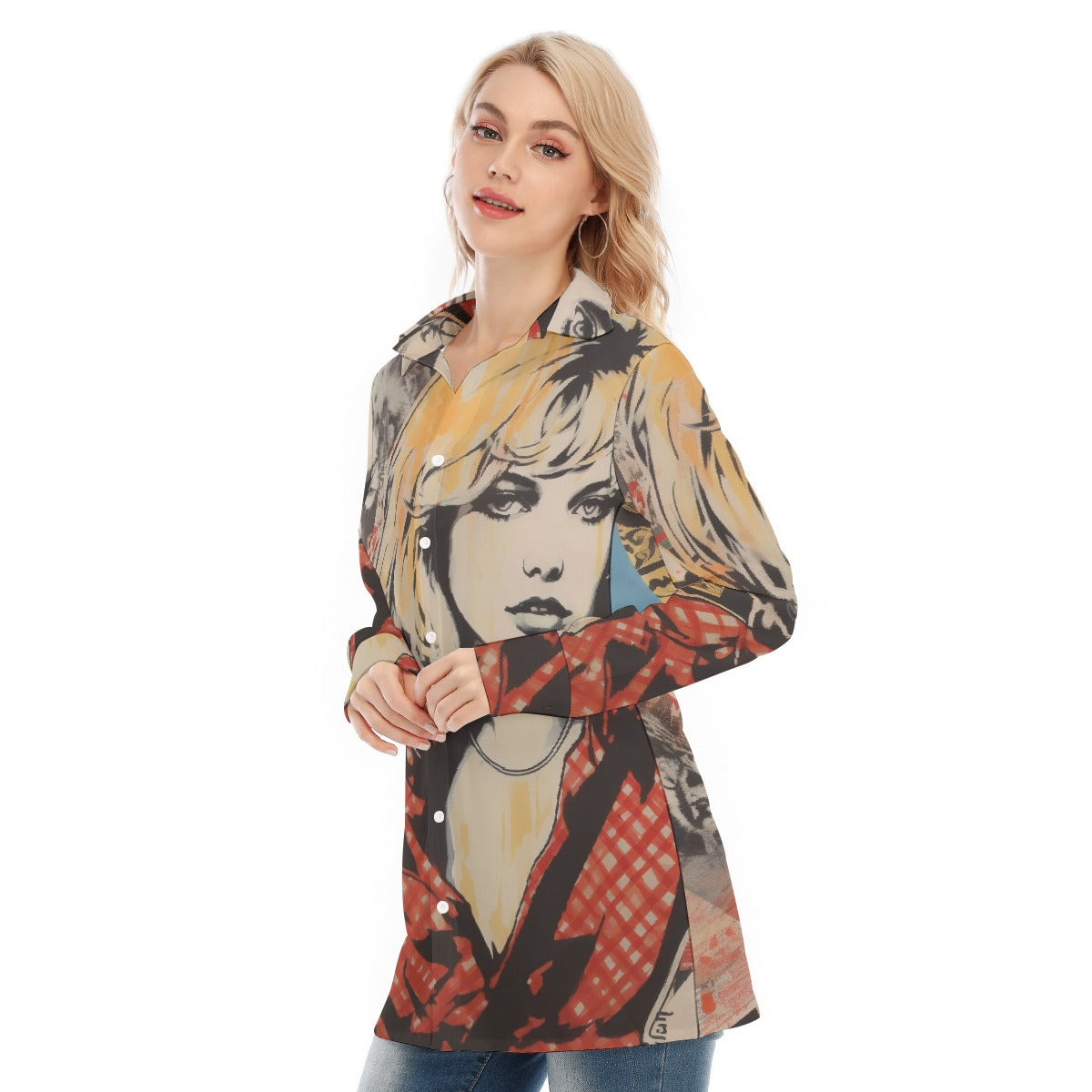 All-Over Print Women's Long Shirt