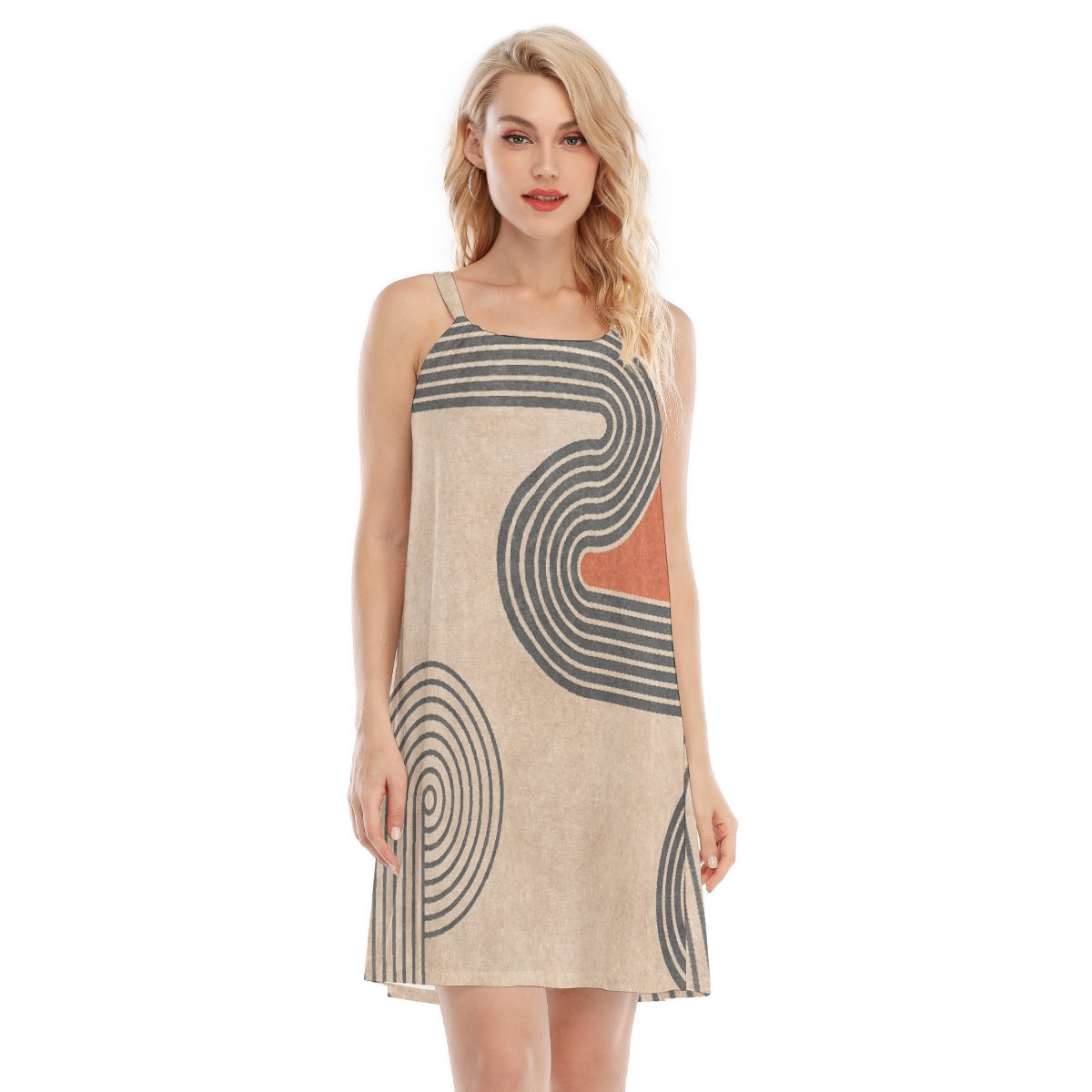 All-Over Print Women's O-neck Cami Dress