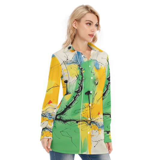 All-Over Print Women's Long Shirt