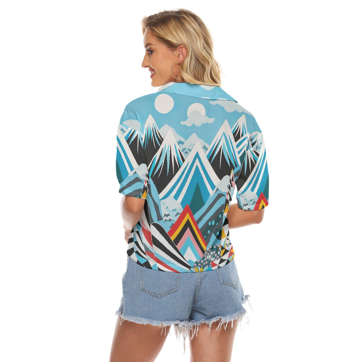 All-Over Print Women's V-neck Shirts