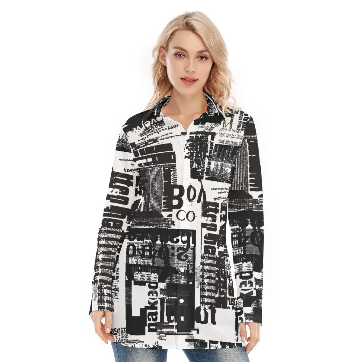 All-Over Print Women's Long Shirt