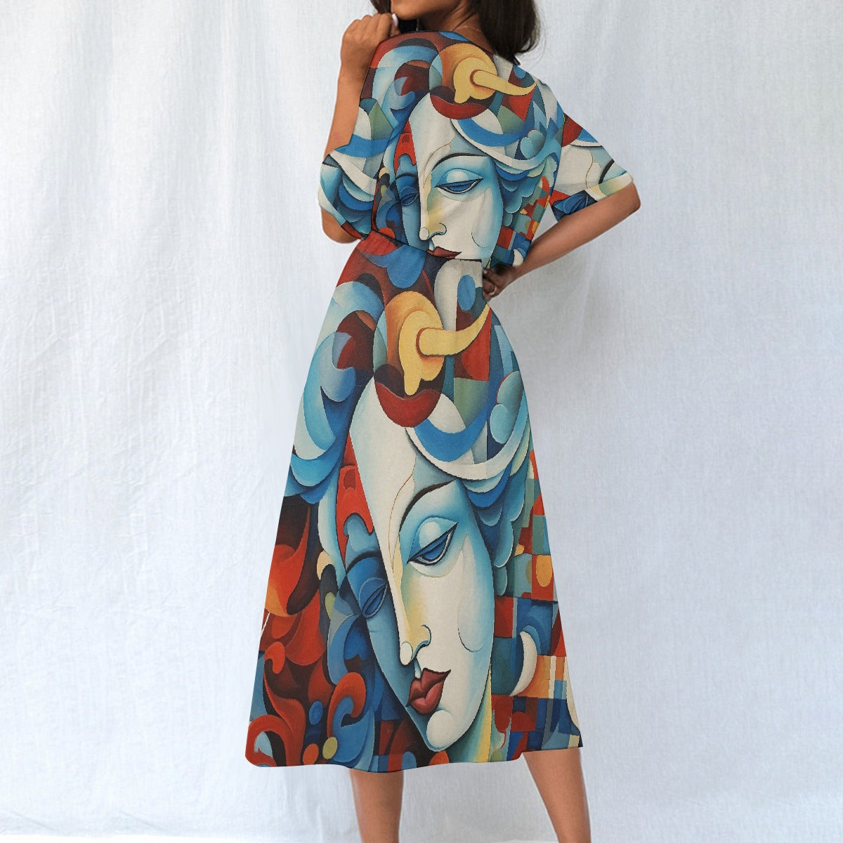 All-Over Print Women's Elastic Waist Dress