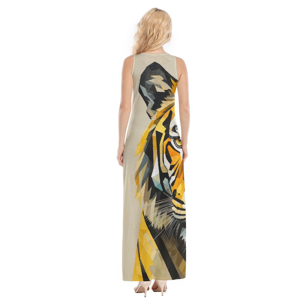 All-Over Print Women's Vest Dress | Length To Ankle