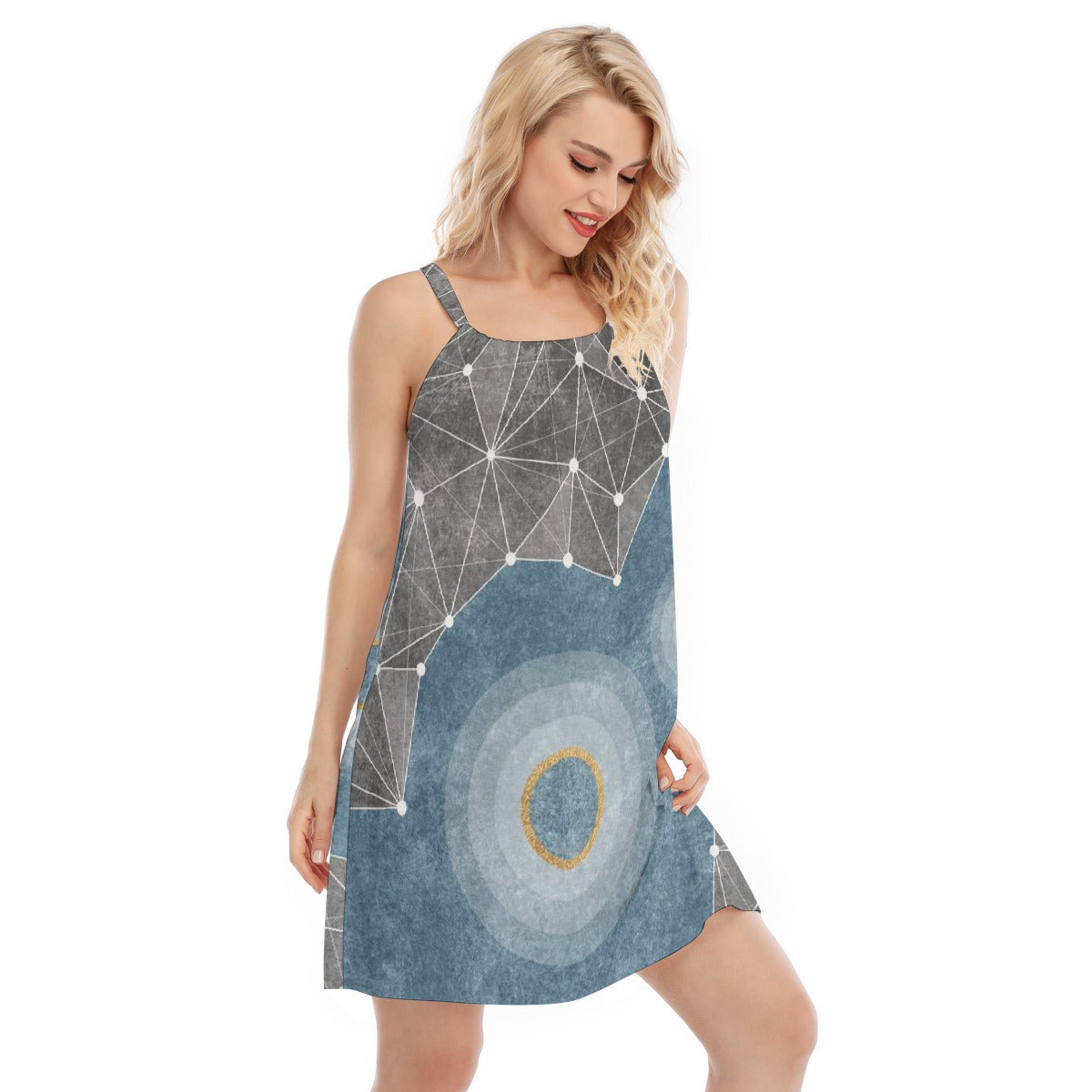 All-Over Print Women's O-neck Cami Dress