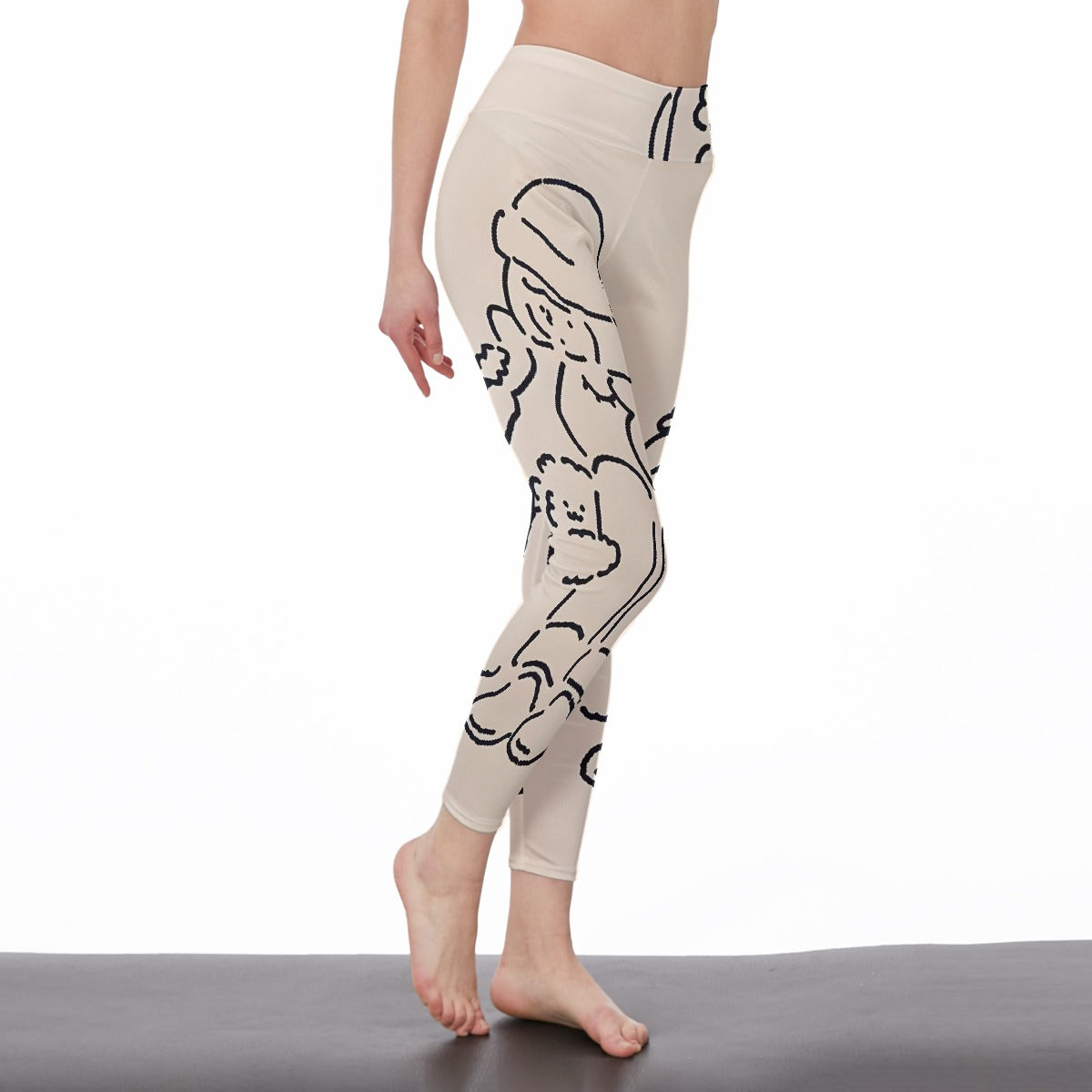 All-Over Print Women's High Waist Leggings | Side Stitch Closure