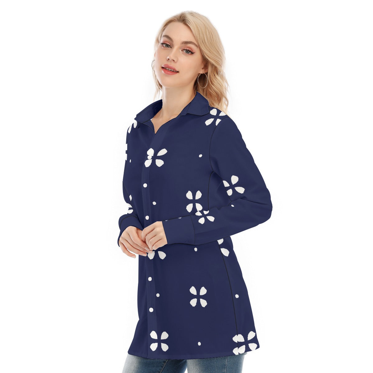 All-Over Print Women's Long Shirt