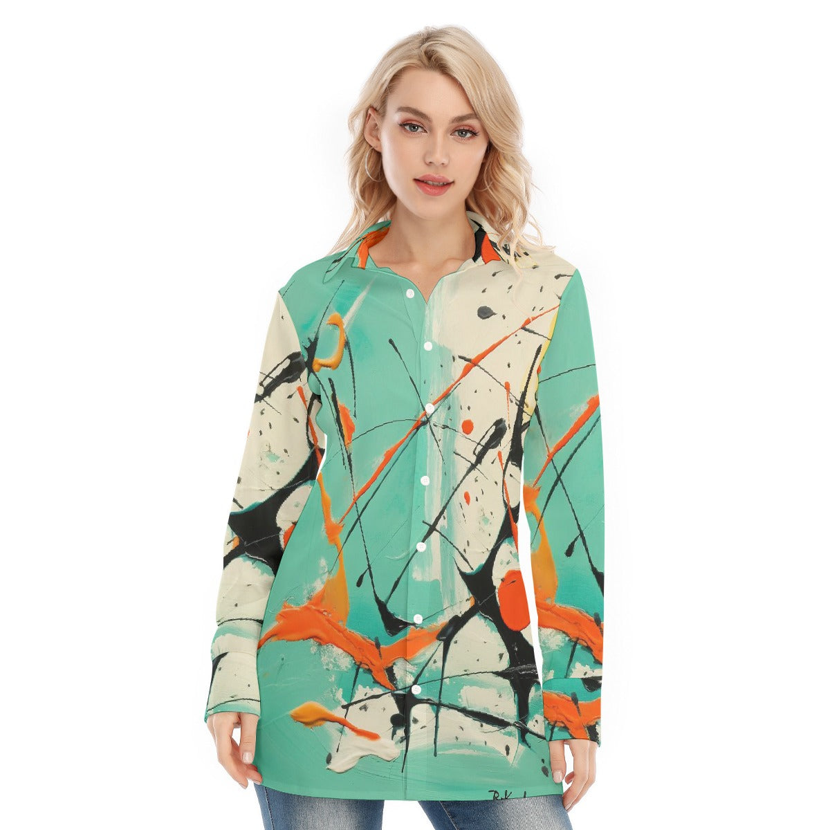 All-Over Print Women's Long Shirt