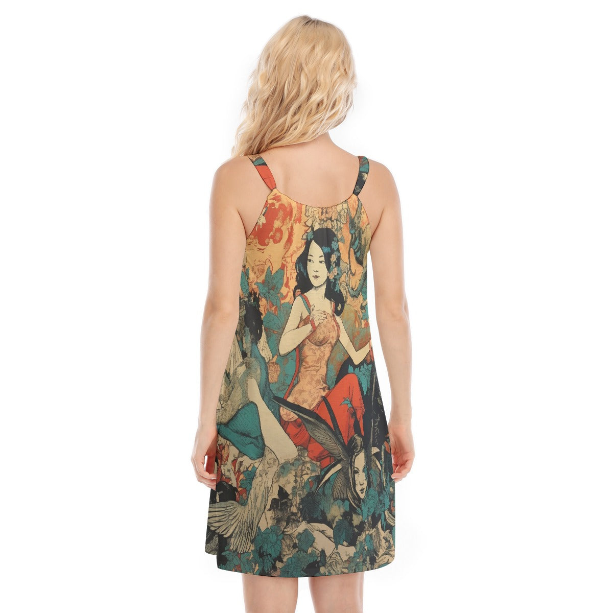 All-Over Print Women's O-neck Cami Dress