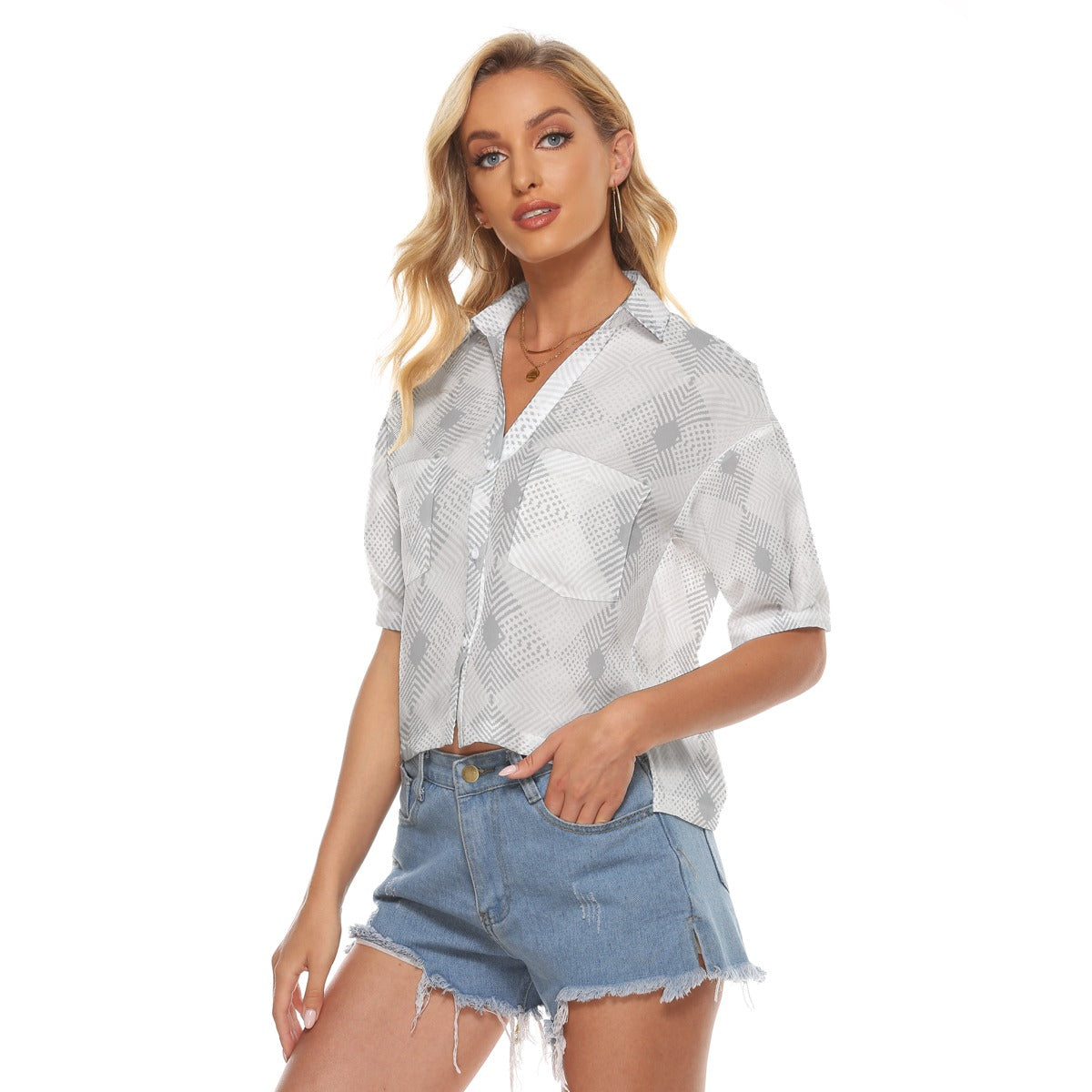 All-Over Print Women's V-neck Shirts