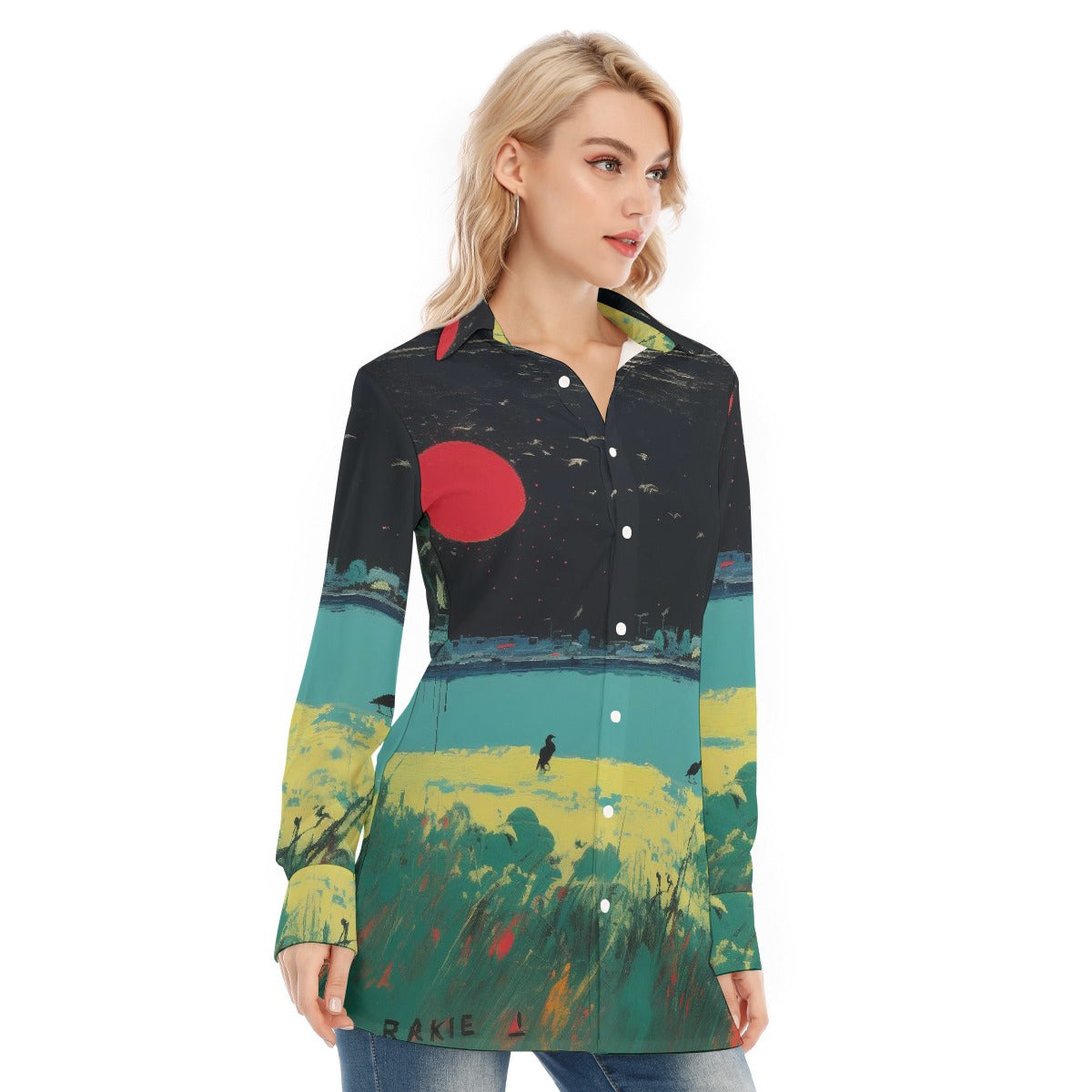 All-Over Print Women's Long Shirt