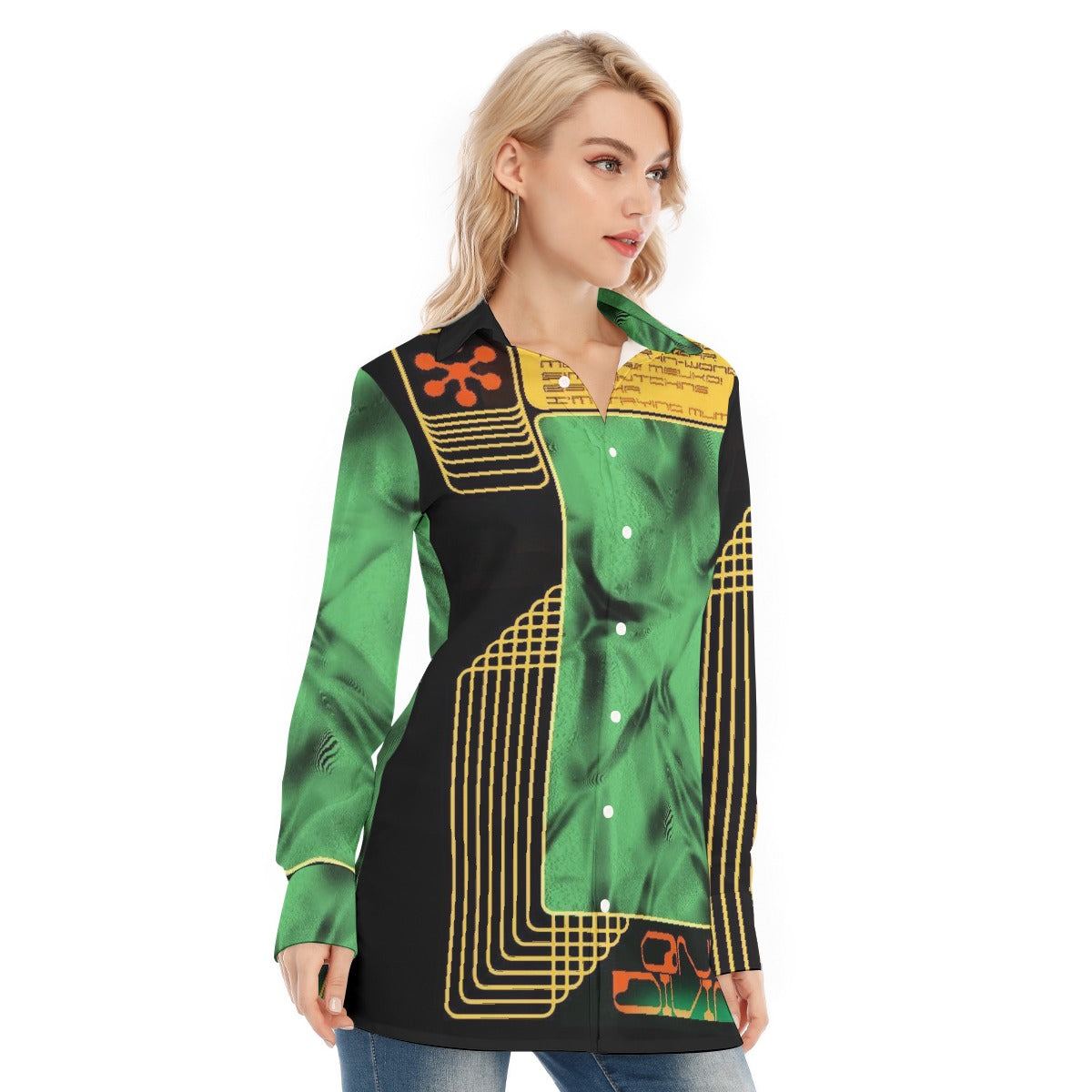 All-Over Print Women's Long Shirt