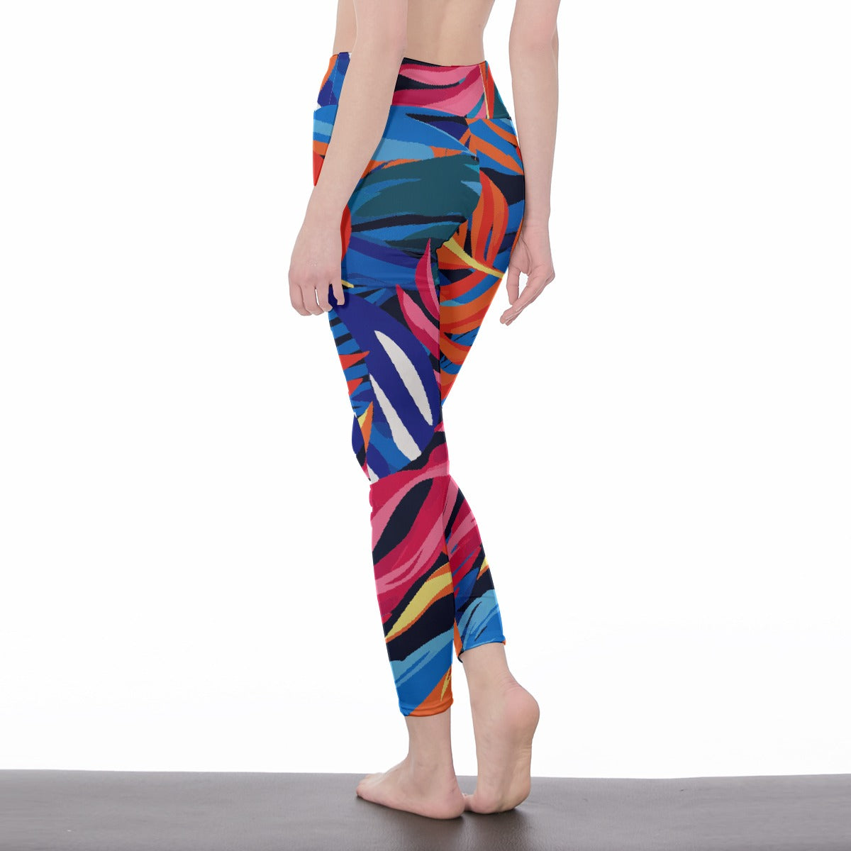 All-Over Print Women's High Waist Leggings | Side Stitch Closure