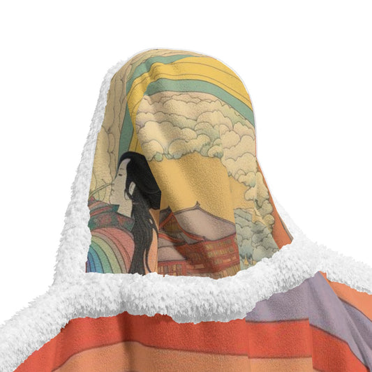 All-Over Print Unisex Wearable Hooded Blanket