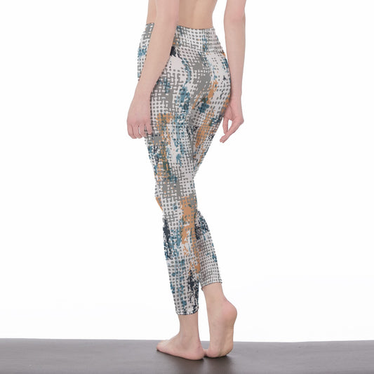 All-Over Print Women's High Waist Leggings | Side Stitch Closure