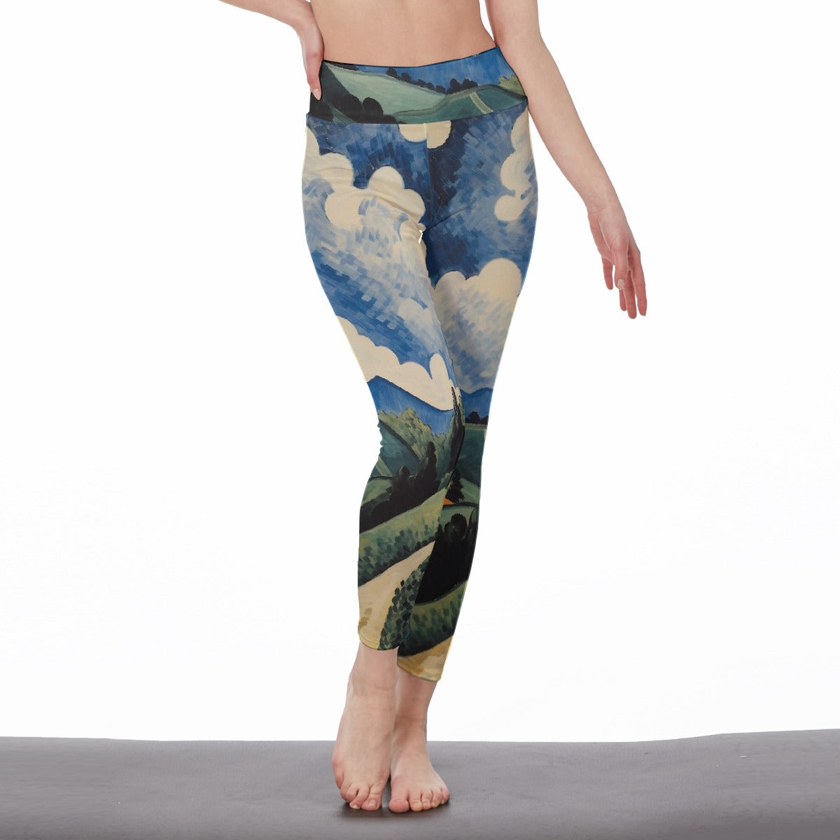 All-Over Print Women's High Waist Leggings | Side Stitch Closure