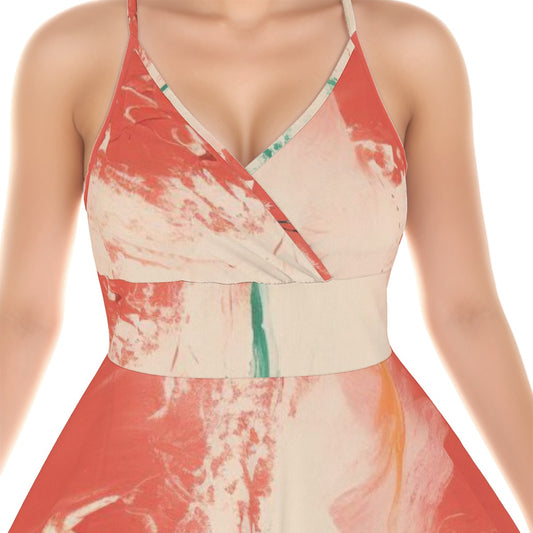 All-Over Print Women‘s Cross Cami Dress