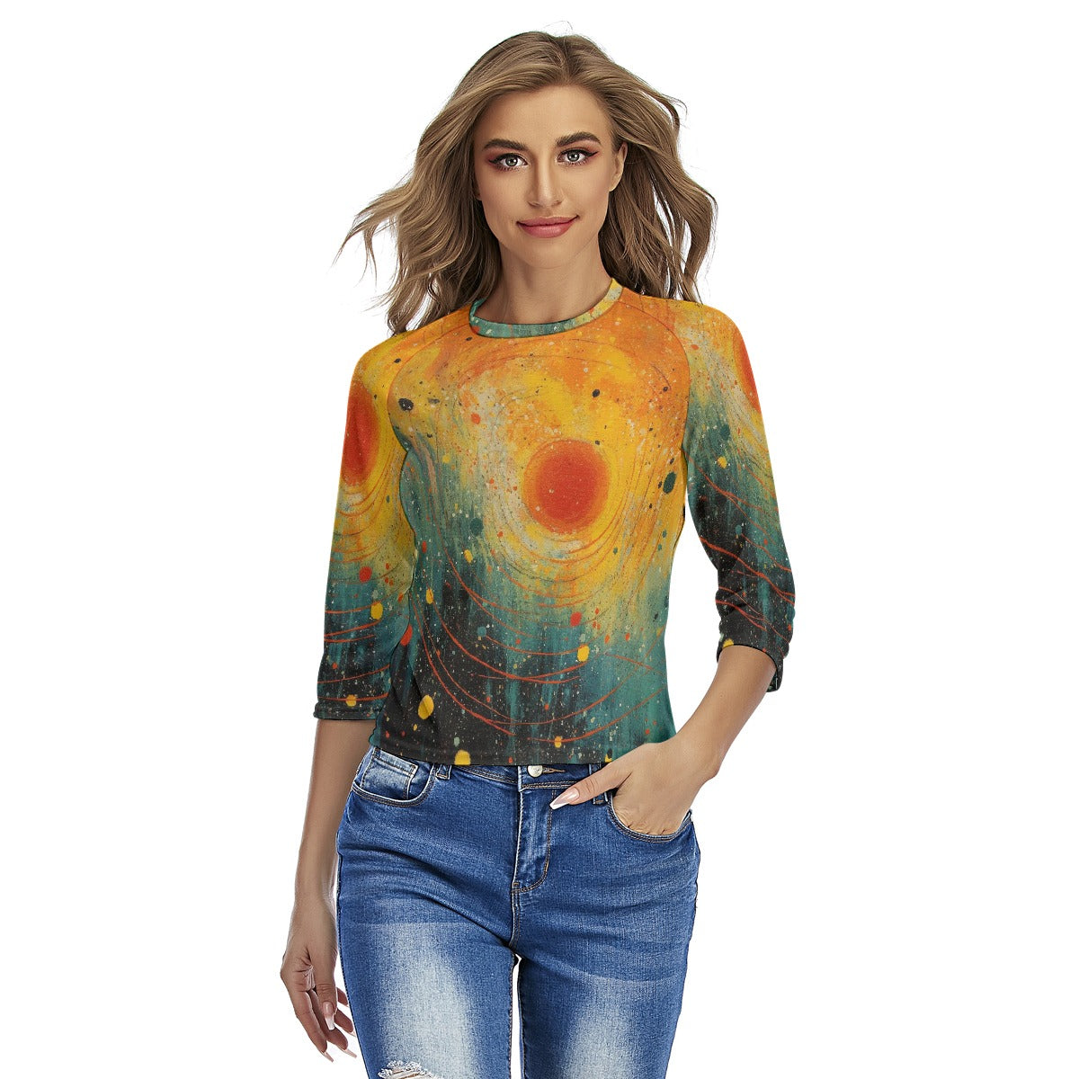 All-Over Print Women's Raglan Sleeves T-shirts