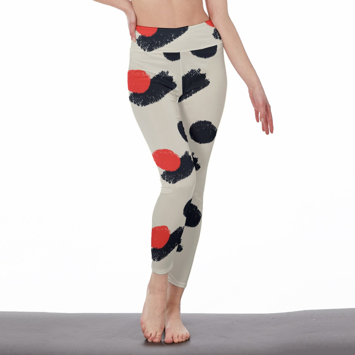 All-Over Print Women's High Waist Leggings | Side Stitch Closure