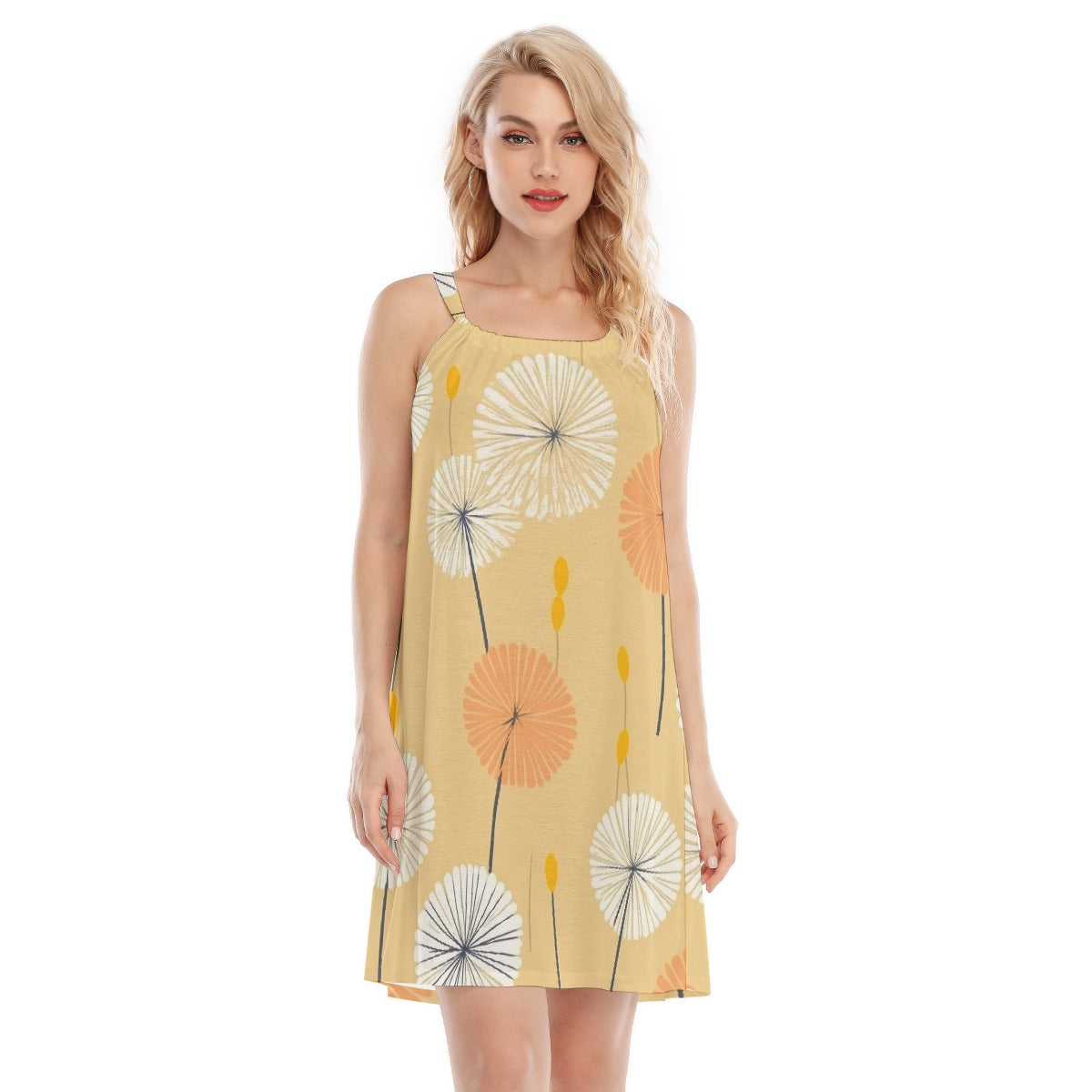 All-Over Print Women's O-neck Cami Dress