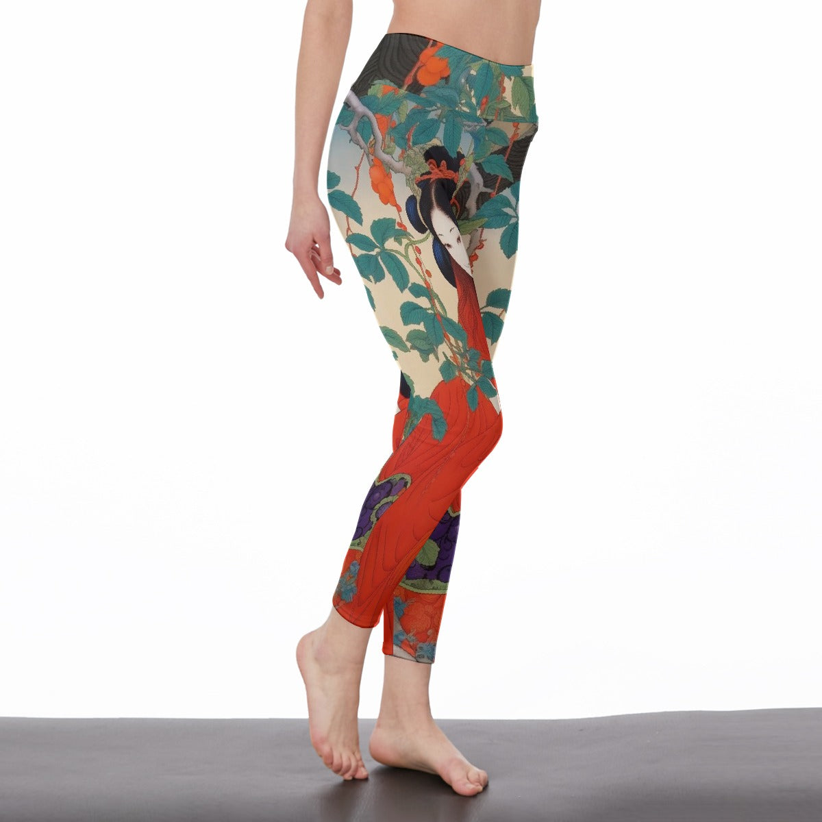 All-Over Print Women's High Waist Leggings | Side Stitch Closure