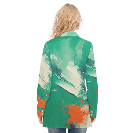 All-Over Print Women's Long Shirt