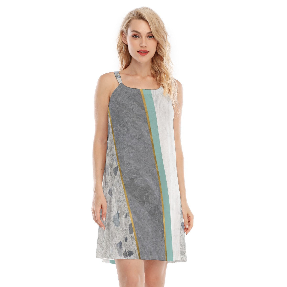 All-Over Print Women's O-neck Cami Dress