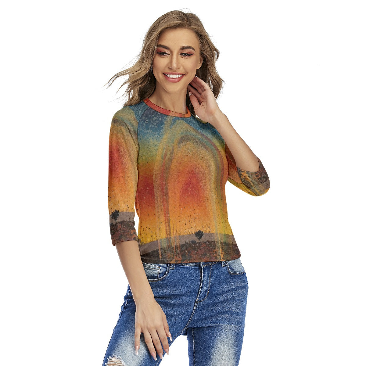 All-Over Print Women's Raglan Sleeves T-shirts