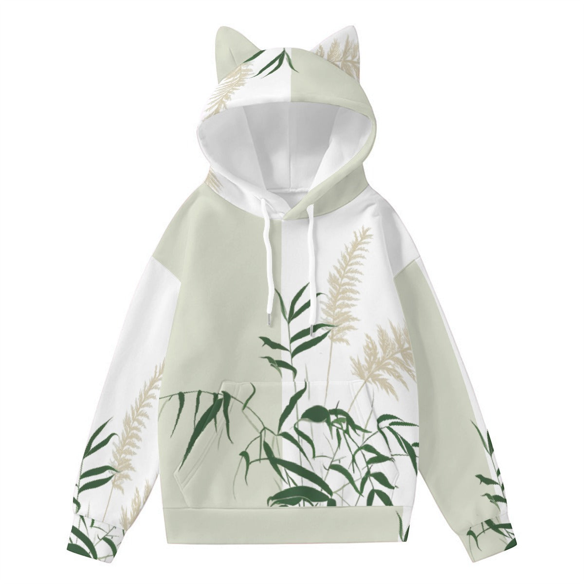 All-Over Print Women’s Hoodie With Decorative Ears