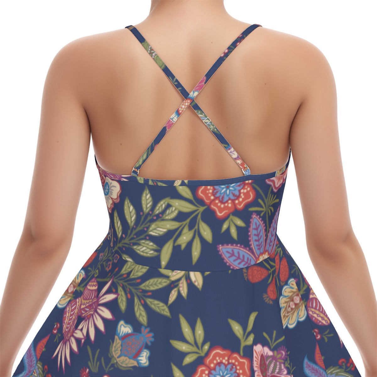 All-Over Print Women‘s Cross Cami Dress