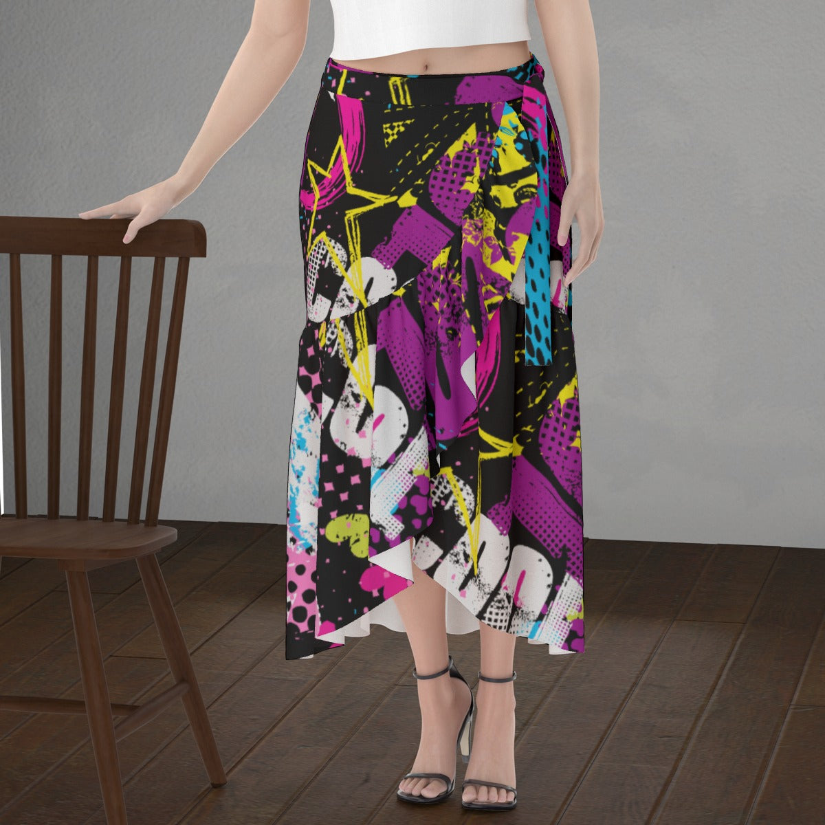 All-Over Print Women's Wrap Skirt