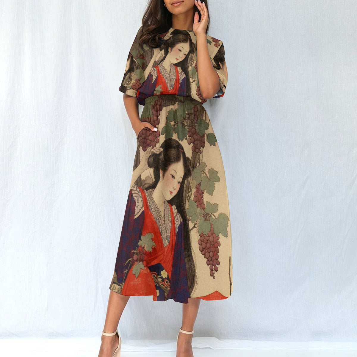 All-Over Print Women's Elastic Waist Dress