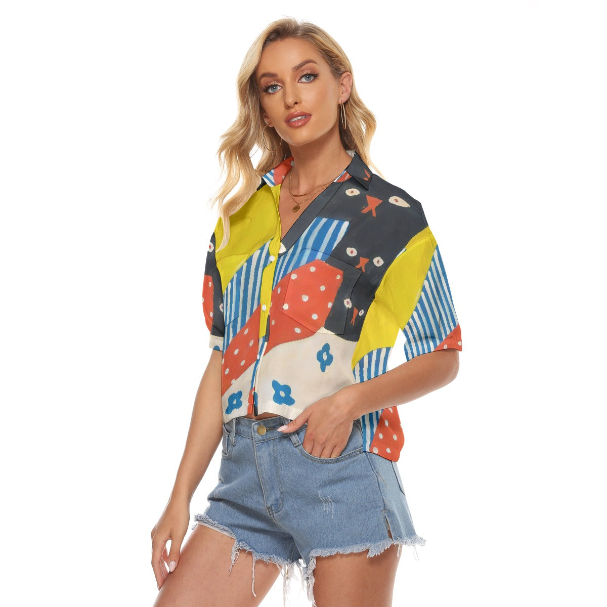 All-Over Print Women's V-neck Shirts