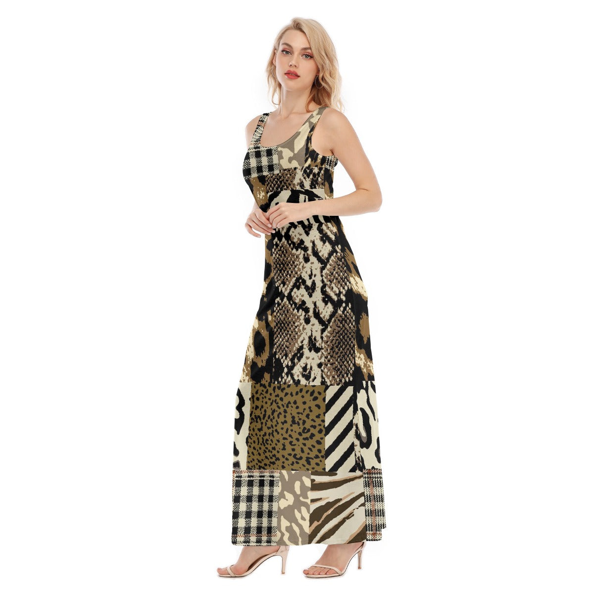 All-Over Print Women's Vest Dress | Length To Ankle