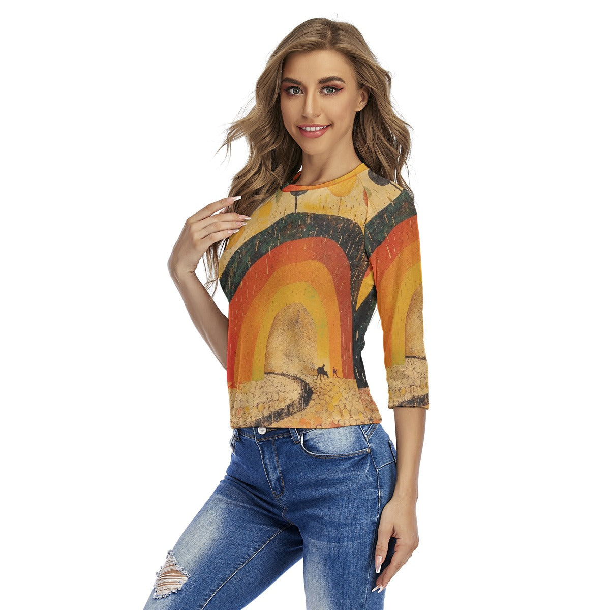 All-Over Print Women's Raglan Sleeves T-shirts